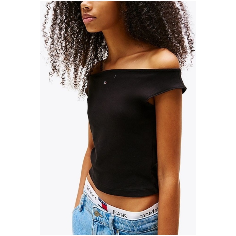 TOMMY JEANS Boat neck top ss